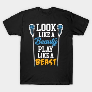 Look Like A Beauty Play Like A Beast T-Shirt